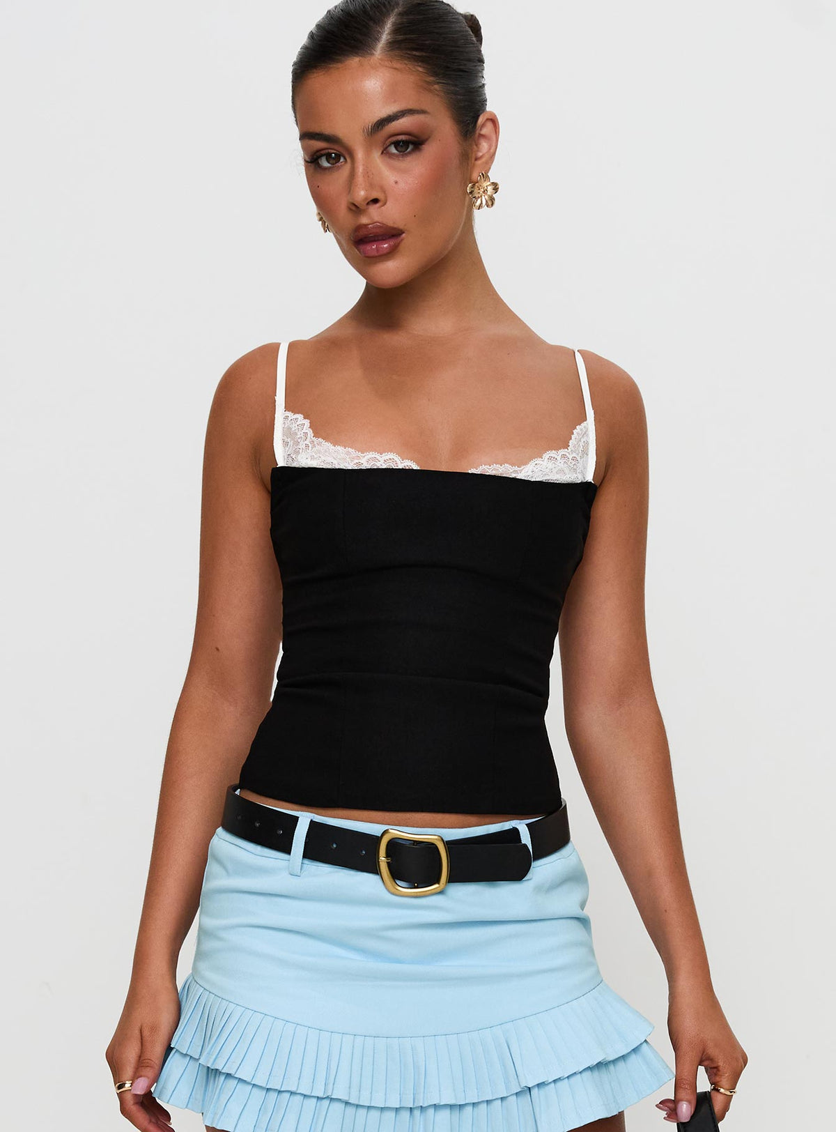 Renaissance Corset Lace Top Black — 8