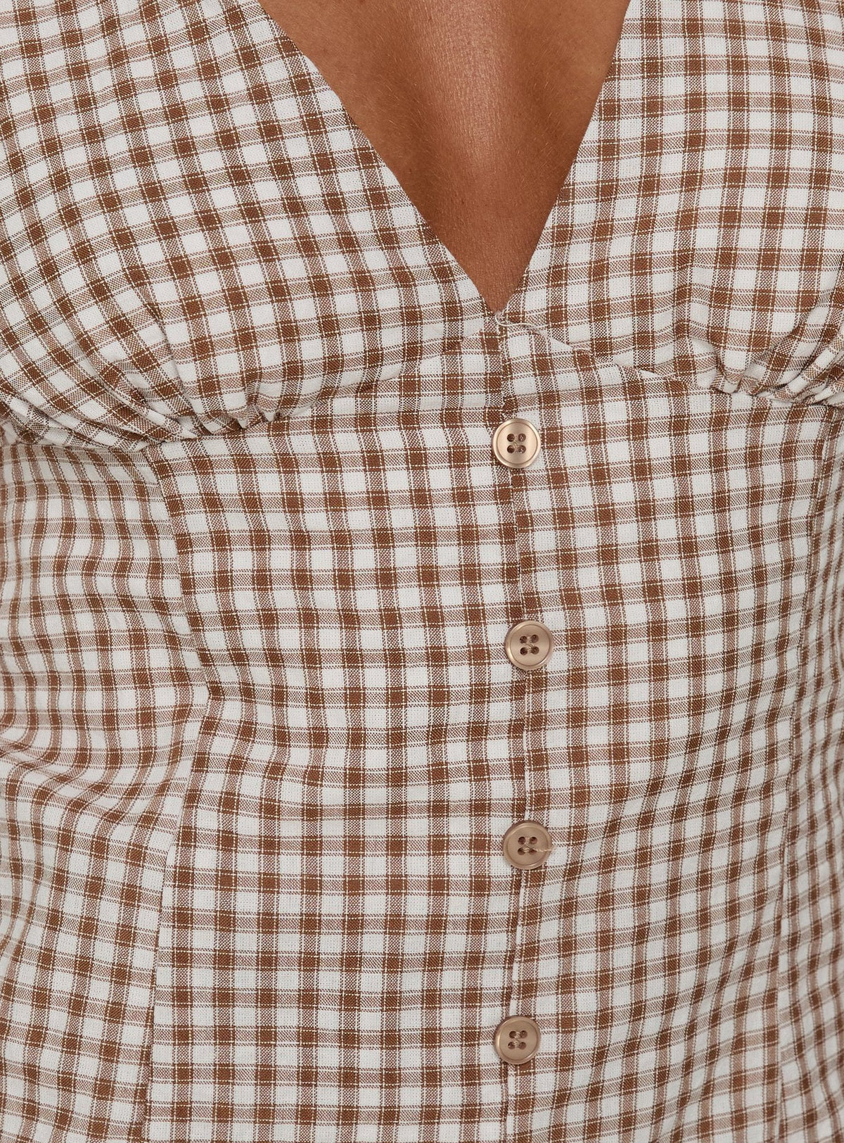 Loveliness Playsuit Brown Check — 6