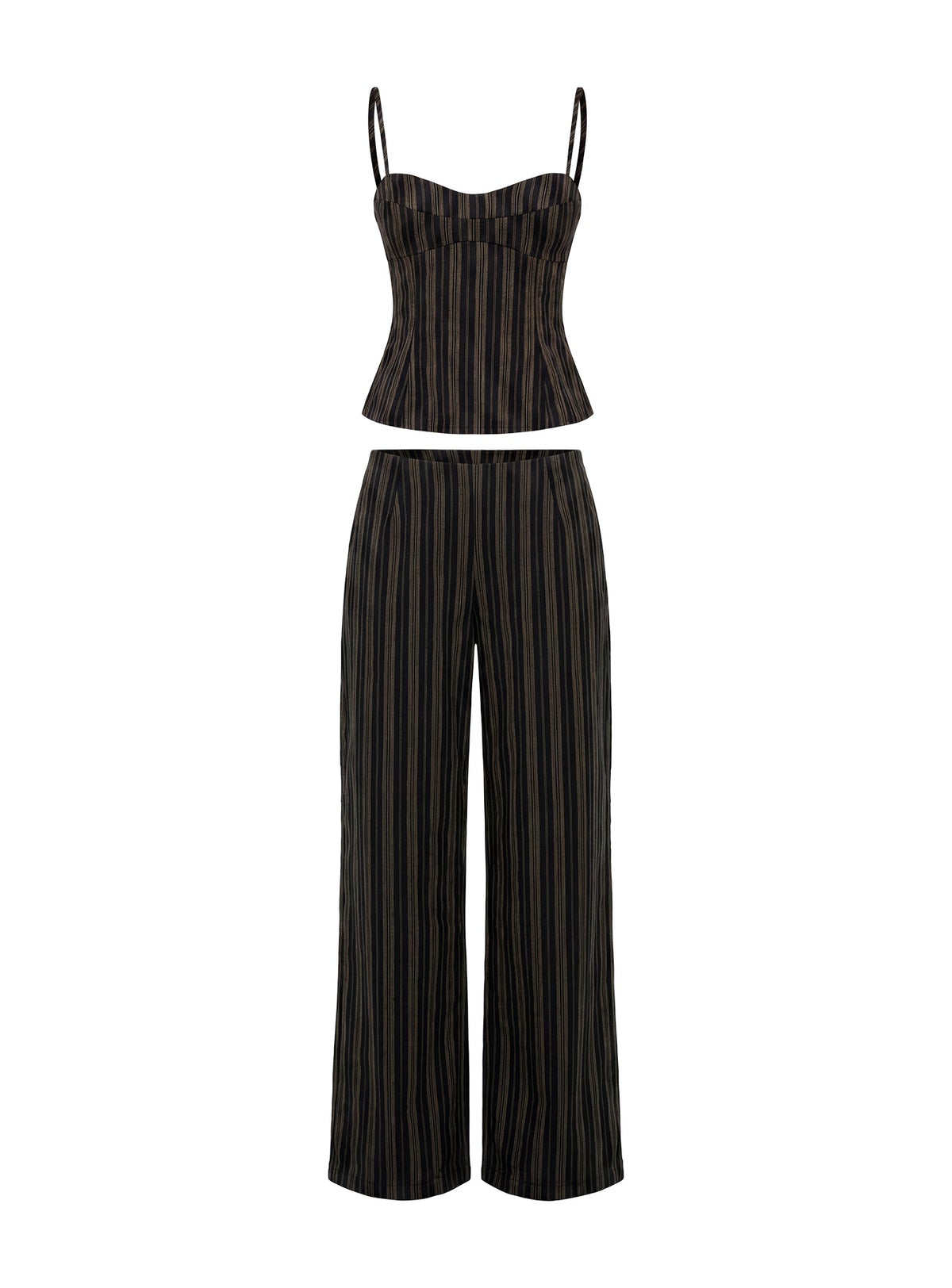 Kierstyn Corset Set Black Stripe — 12